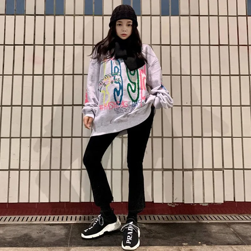 Джинсы клеш FINEWORDS в Корейском стиле шикарные повседневные узкие черные