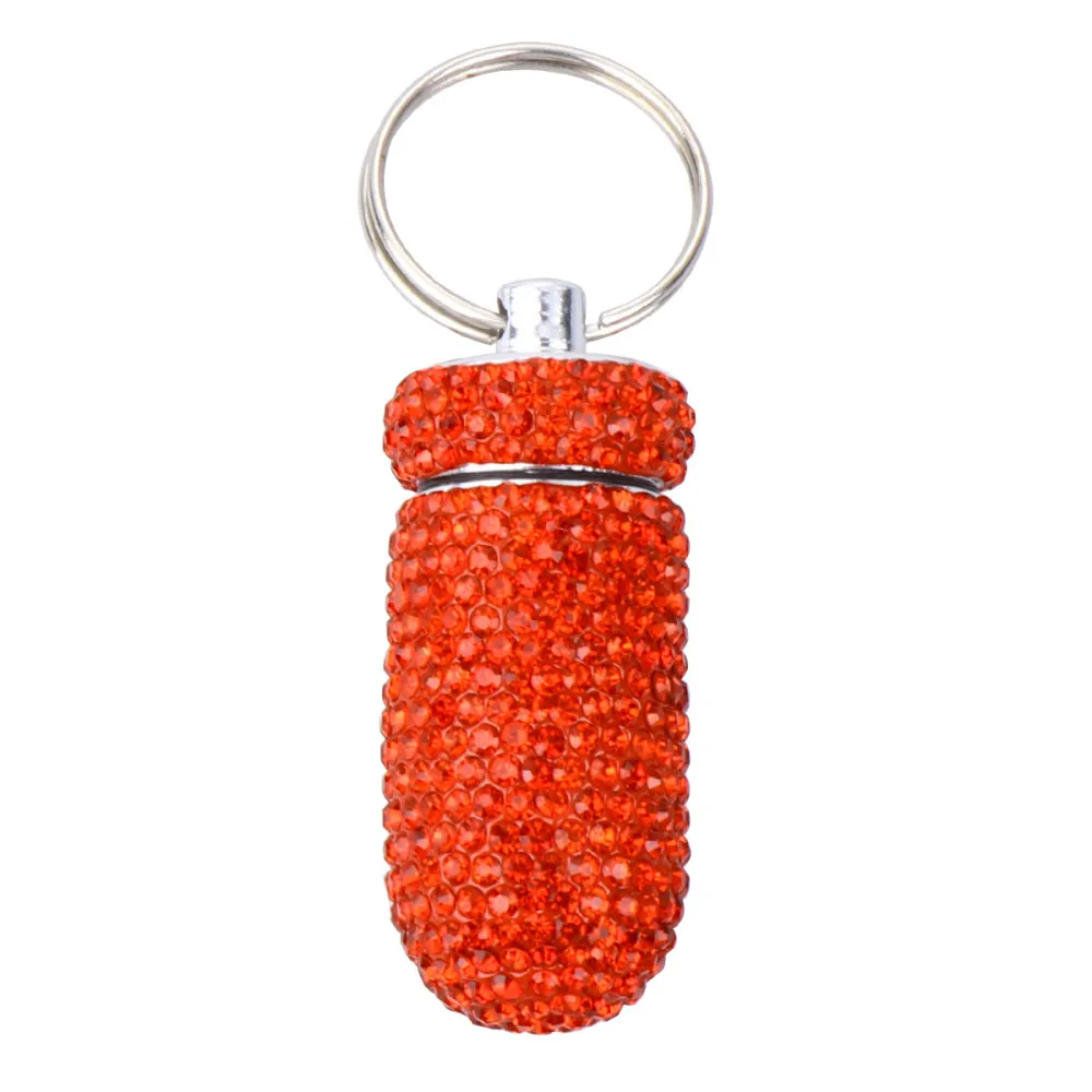 

Pill Keychain Holder Capsule Travel Container Case Mini Pocket Boxes Emergency Waterproof Box