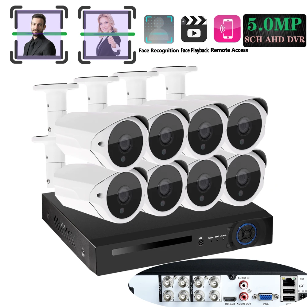 Камера видеонаблюдения Veriface Pro 8 каналов DVR 5 МП HD HDMI AHD SONY|Система наблюдения| |