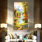 Пейзажная серия Вышивка крестиком 11CT Экологичная хлопковая нить печать вышивка вертикальная версия мечты домашний декор