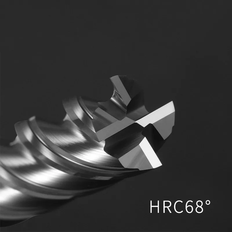 Fresas de carburo sólido HRC68, herramientas de corte de acero de tungsteno de 4 flauta, fresa facial para aleación de titanio de acero inoxidable