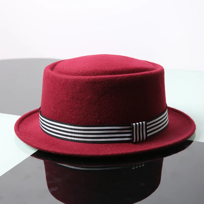 Мужская фетровая шляпа винтажная из шерсти в европейском и английском стиле для
