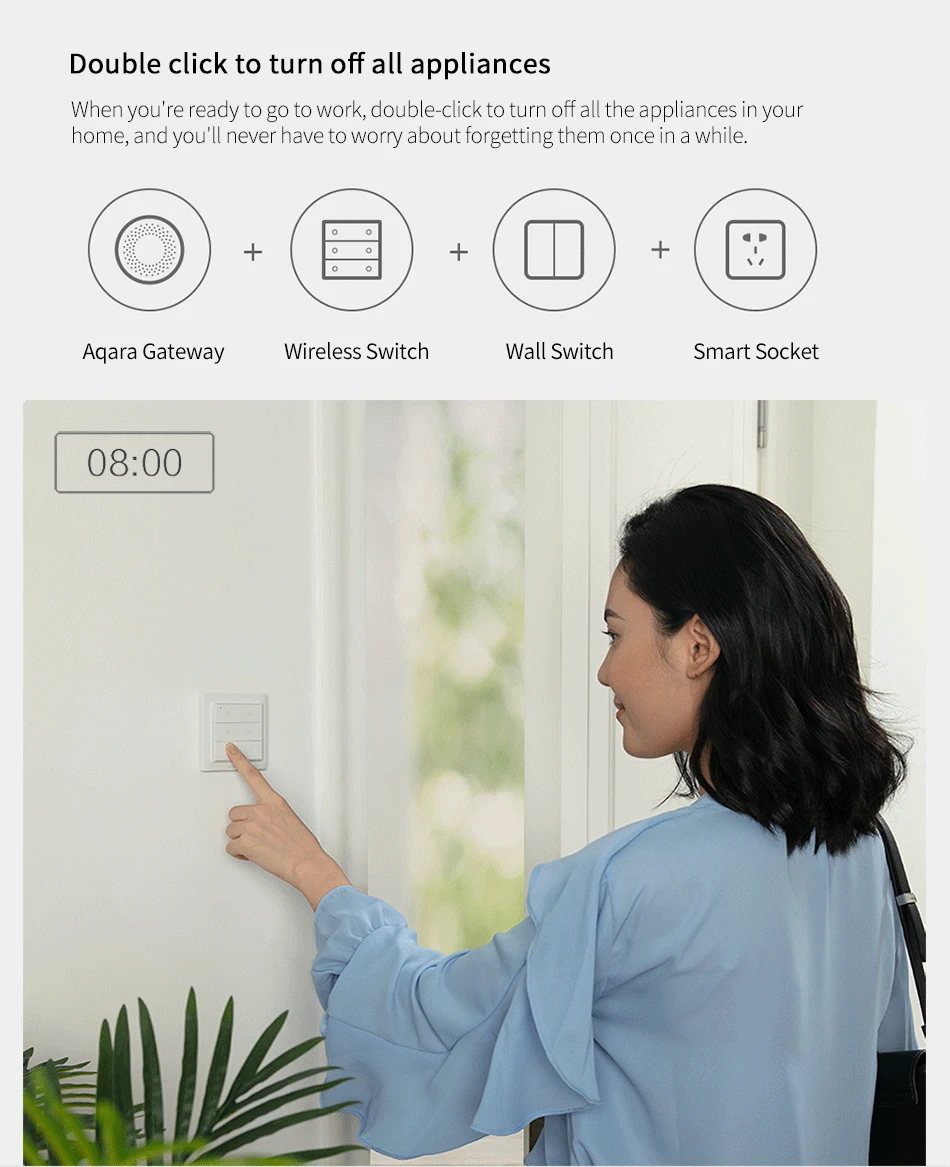 Новая международная версия Xiaomi Aqara opply беспроводной умный переключатель ZigBee 3,0 работает с Mijia App Apple HomeKit настенный переключатель