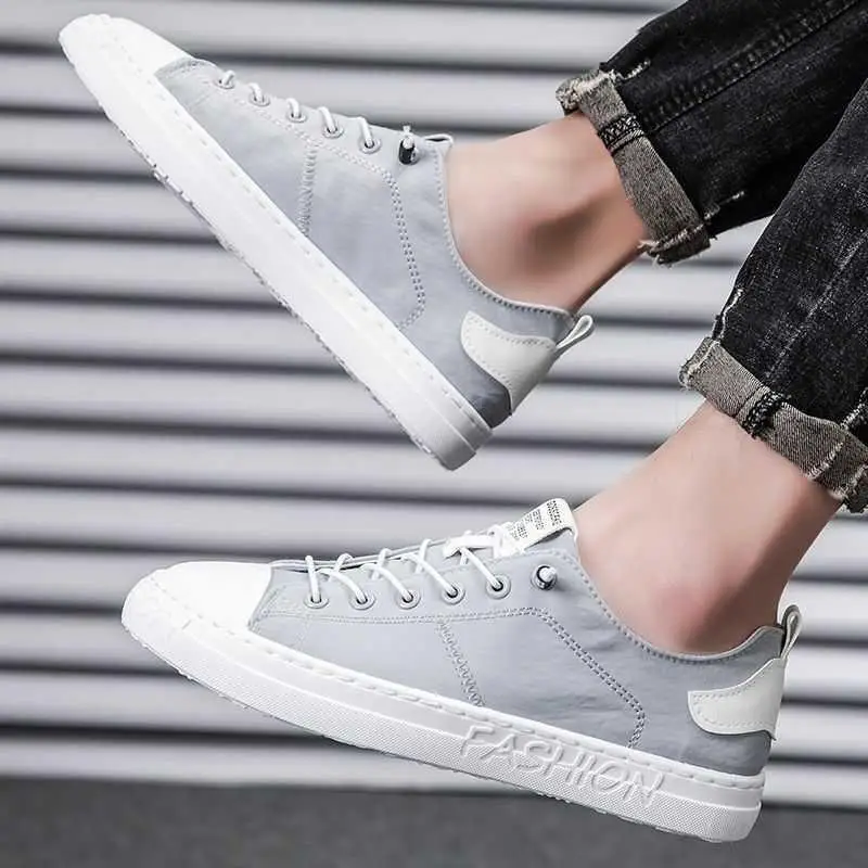

Canvas men's in summer cloth shoes small white shoes Korean board shoes versatile casual fashion shoes
