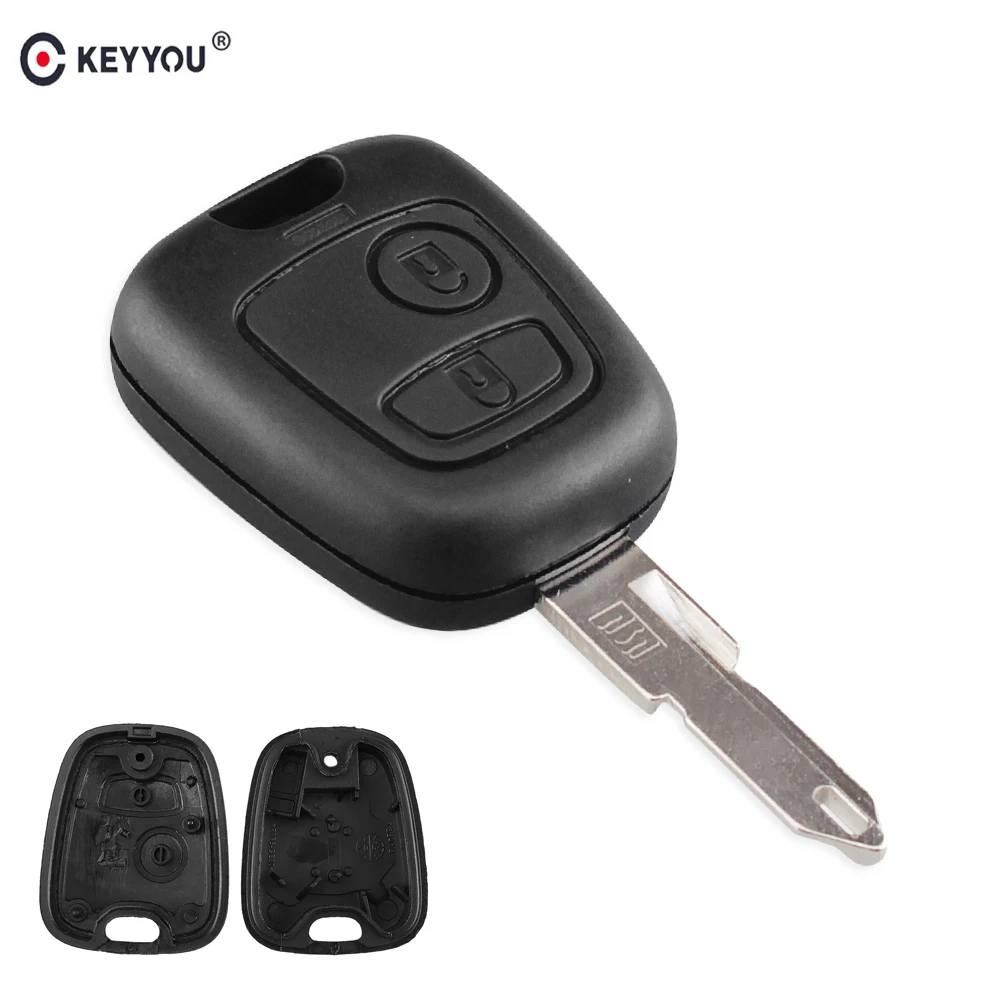 KEYYOU 2 кнопки автомобиля дистанционного ключа оболочки Fob чехол для Citroen C1 C2 C3 C4 XSARA
