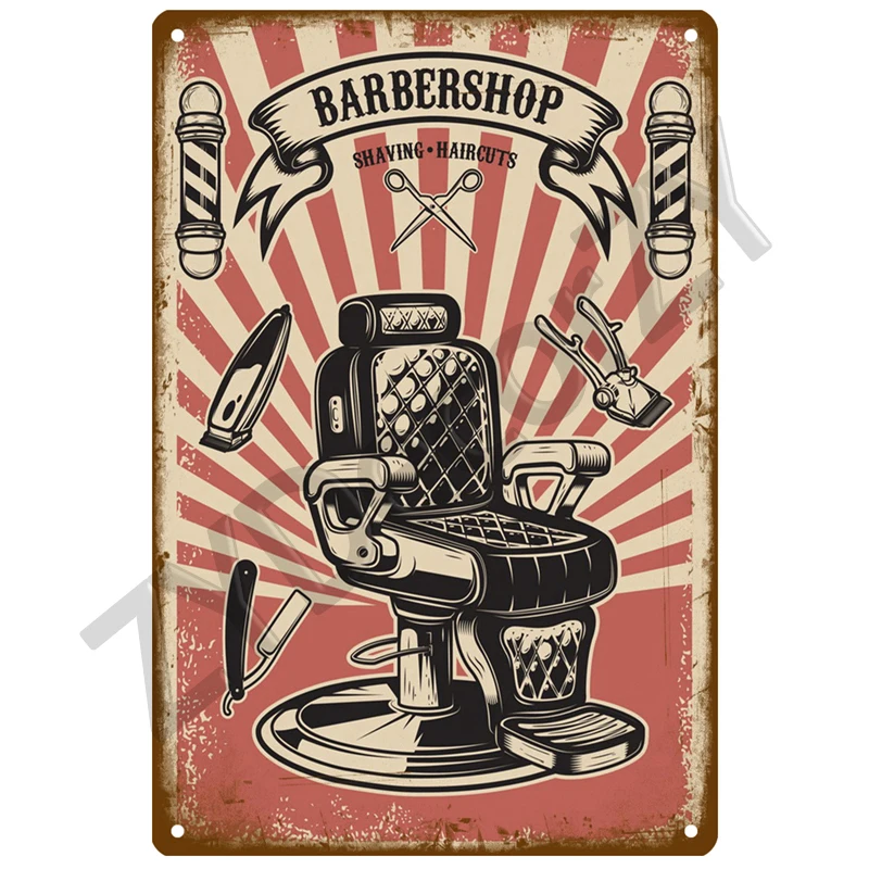 

Металлическая вывеска для парикмахерской