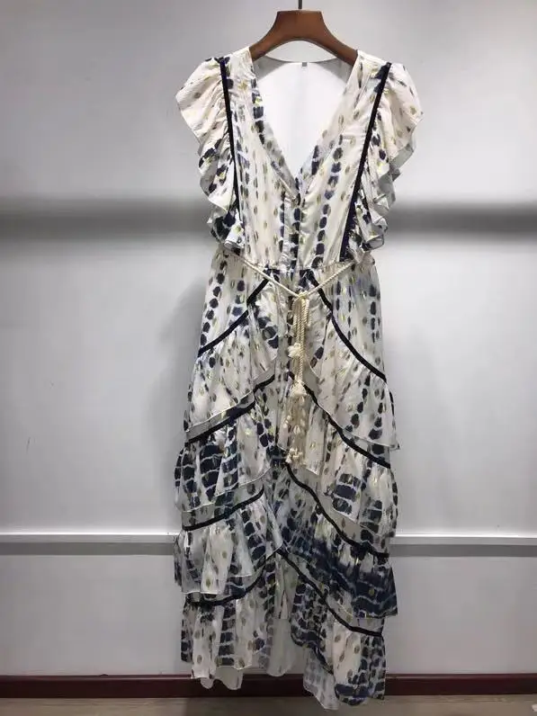 

Качество ZK01112 Высокая Новая мода женские 2021 Весна класса люкс от известного бренда, европейский дизайн; Роскошные вечерние стильное платье