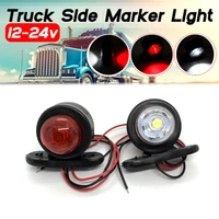10 30v car truck led side marker light rubber plastic double side indicator lamps white for trailer lorry van