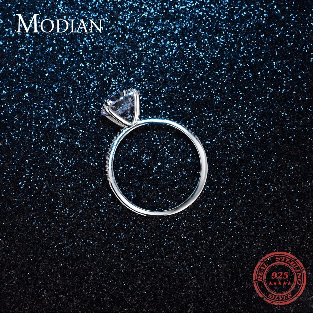 Modian Настоящее серебро 925 пробы модное Брендовое кольцо десять сердец CZ свадебные