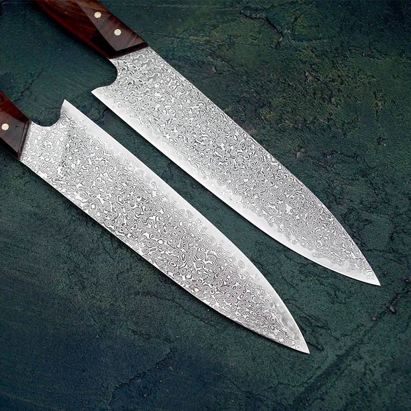 FZIZUO 8 ''VG10 Дамасская сталь полный Tang кухонный нож из нержавеющей стали профессиональный нож шеф-повара ручной работы кухонные ножи