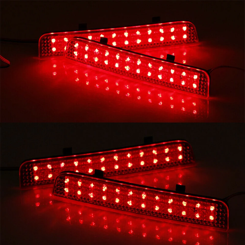

2pcs Bumper Reflector Lights Red Waterproof Shockproof Replacement Portable