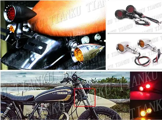 Металлический светодиодный поворотник для Honda Shadow Spirit Saber Aero ACE Steed VLX 400 600 1100 DLX VTX1300