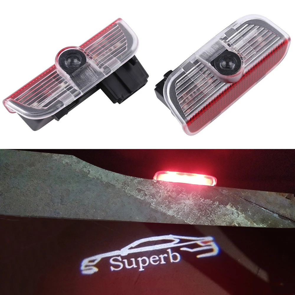 2 шт. светодиодный лазерный прожектор для двери автомобиля Skoda Superb MK2 3 2009-2020 |