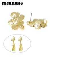 new 2319mm 6pcs high quality zinc alloy beautiful flowers earring base connectors linkers for diy earring jewelry accessories