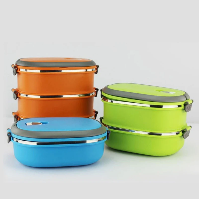 Многослойный тепловой Ланч-бокс Bento Lunchbox Твердые миски из нержавеющей стали пищевой контейнер кухонный столовая посуда с подогревом для хранения детей