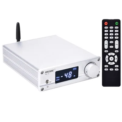 Серебристый Новейший VOL-01 HIFI NJW1194 Bluetooth 5,0-aptx приемник дистанционного предусилителя 5-way предусилитель - Цвет: Серебристый