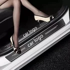 Стайлинг автомобиля 4 шт. порог двери автомобиля углеродное волокно накладка наклейка для Mercedes benz AMG A B R класс GLK GLA CLA GLB GLC C200