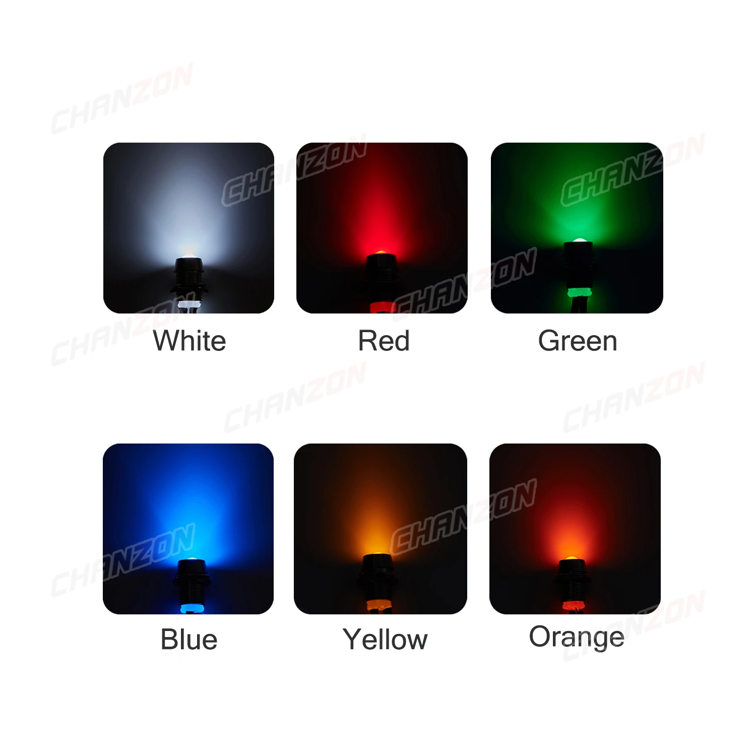 5Pcs 12V LED 8mm Indicator White Red Green Blue Yellow Orange 5mm Prewired with 8mm Holder Pilot Light Emitting Diode Kit