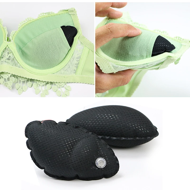 

Breast Pad Underwear Insert Air Cushion Foam Push Up Chest Pads Swimsuit Padding Inserts Thickening Inflatable Bra Accessories