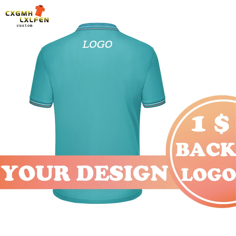 В наличии 7 цветов футболка поло пользовательские новые летние унисекс мода все