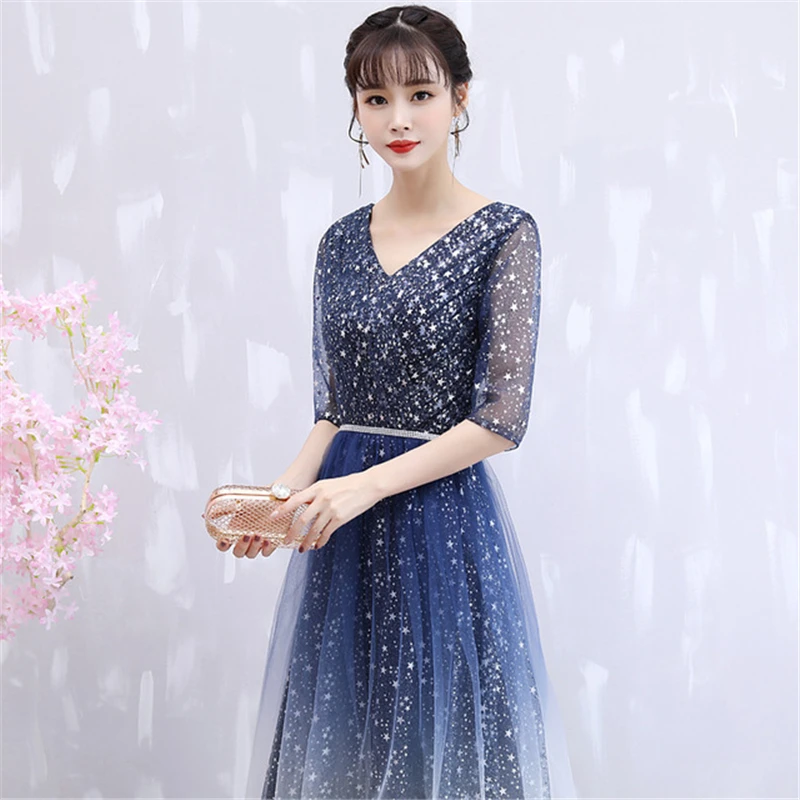 

Plus Size Sequined Evening Dresses Long Queen Appliques Sexy star Formal Women Wedding Guest Gowns Party Robe Formal Gowns