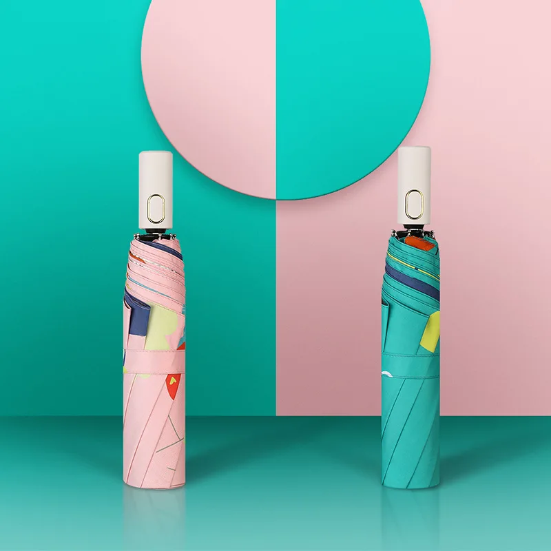 Автоматический зонт с лисой для дождливой погоды детский складной светильник