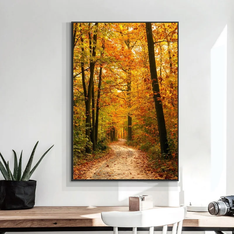 Холст с изображением лесной дороги