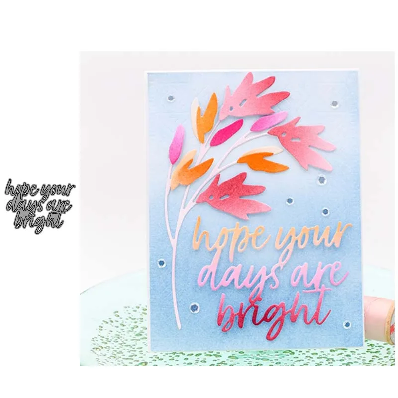 JC hope your days are bright Words металлические режущие штампы Трафаретный Скрапбукинг Craft Mold