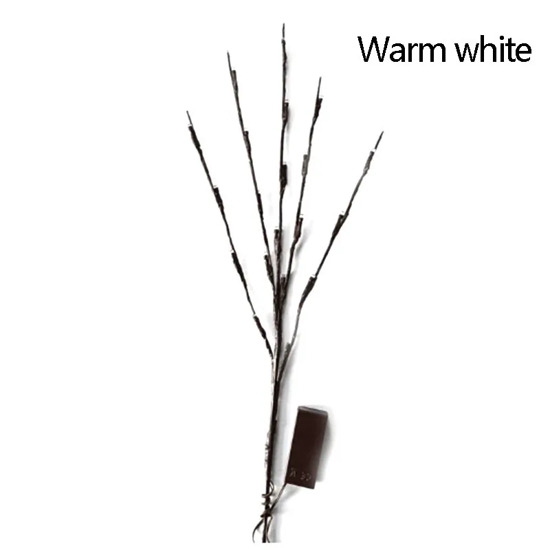 Warm white Светодиодный светильник "Ветка ивы" Цветочные Огни 20 светодиодный лампы для дома вечерние декор для сада Рождественский подарок на день рождения Новинка-KK - Цвет абажура: Warm white