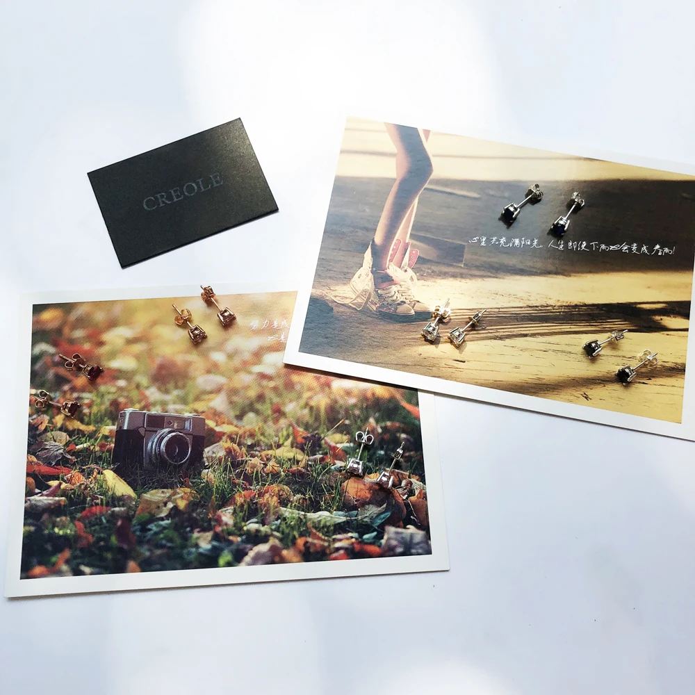 Серьги-гвоздики с разноцветным камнем маленькие 2019 аксессуары модные ювелирные