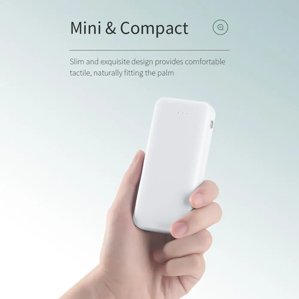 ROCK 10000 мАч Внешний аккумулятор для iPhone Samsung Xiaomi Type C портативная Внешняя батарея