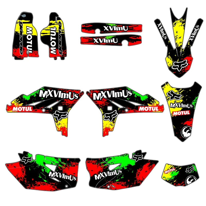 WR450F 2012-2015 Full Motorcycle Decal Sticker Background Graphic Kit For Yamaha WR 450F WRF450 WRF 450 2012 2013 2014 2015