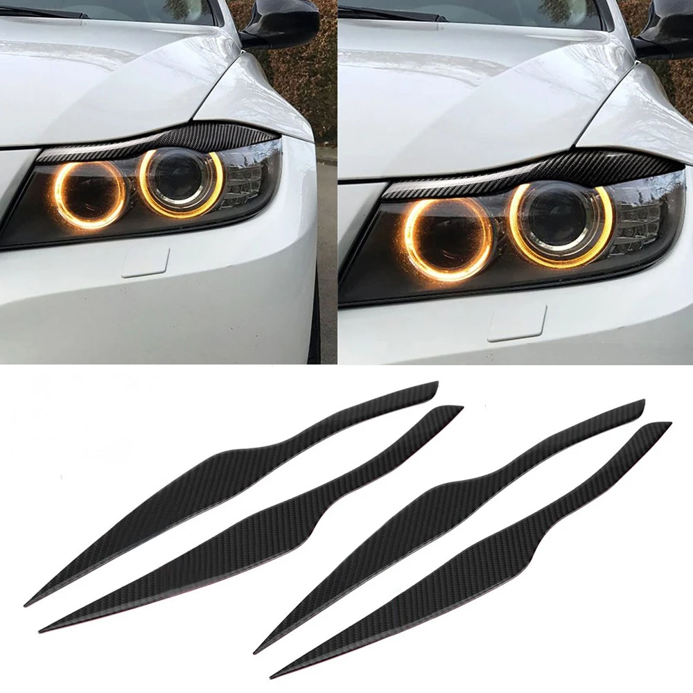 2 шт./компл. декоративные автомобильные наклейки из углеродного волокна для