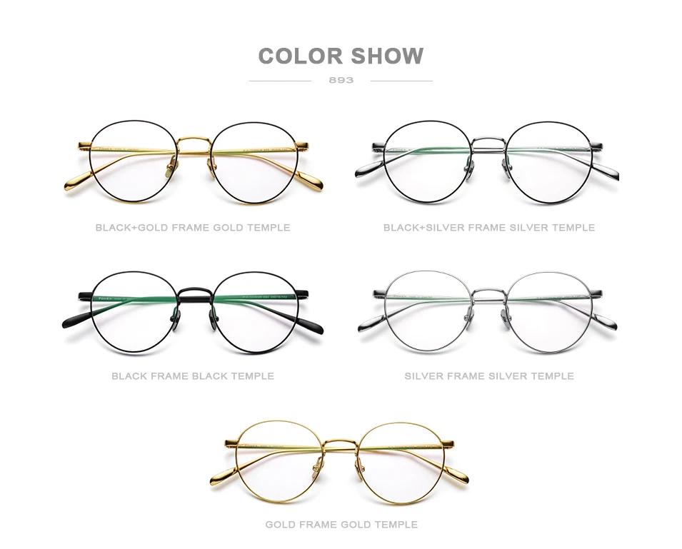 

Pure Titanium Oval Glasses Frame Vintage Women Full Rim Optical Eyewear Clear Lens Prescription Myopia Readers Eyeglasses Men