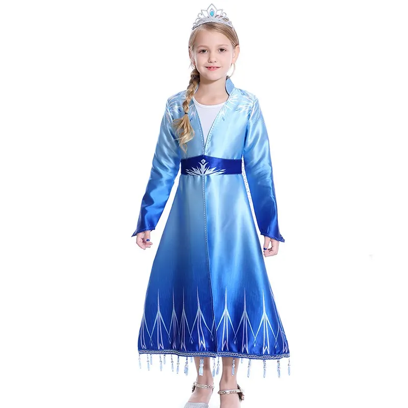 Платье для девочек MUABABY Эльза нарядный костюм детское платье Анны новые платья