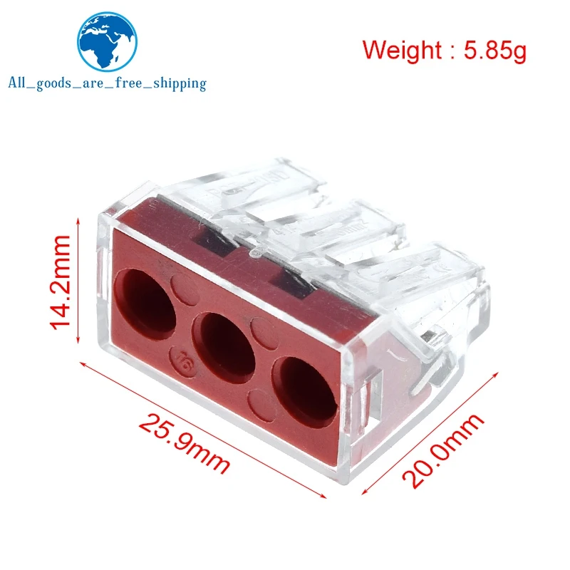 Универсальный Компактный соединитель для проводов Клеммная колодка с рычагом 10
