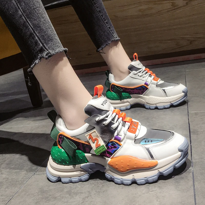 

European Station Daddy Shoes Women's Summer Ins Trendy 2021 summer New Versatile Breathable Colorful Casual Sneakers