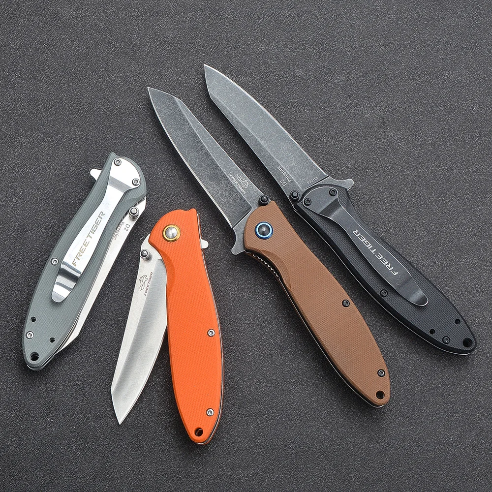 FREETIGER New FT2101 Folding Pocket Knife D2 Blade Outdoor Camping Selfdefence Hunting Survival Clip Knives Edc Tools | Инструменты
