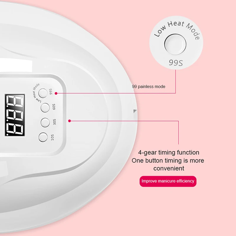 Сушилка для ногтей 4 скорости Интеллектуальная Индукционная фототерапия