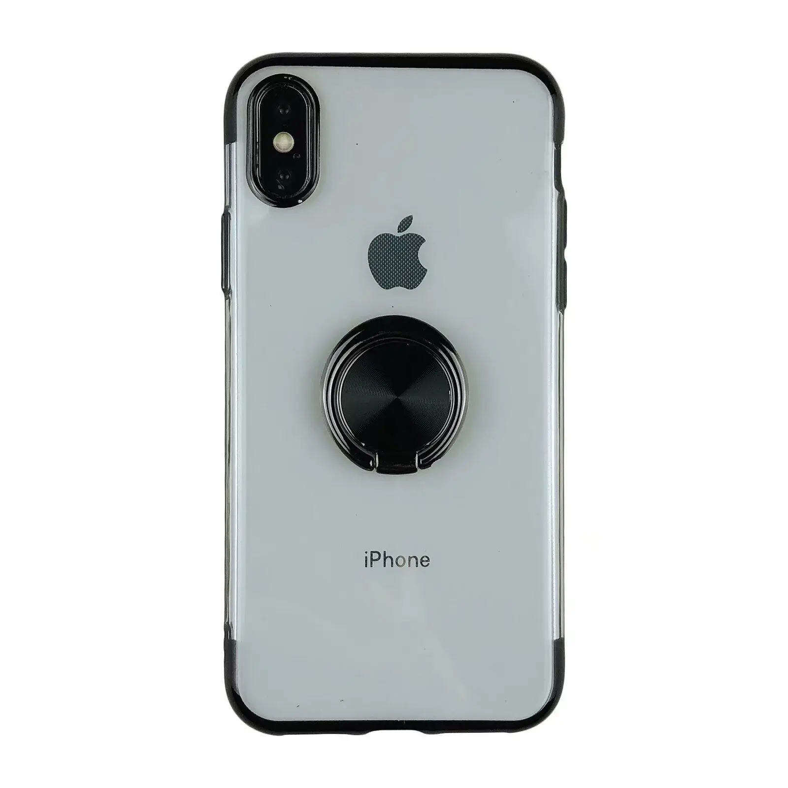 Роскошный Магнитный кронштейн чехол для телефона для iphone 8 7 6 6S Plus XS чехол для MAX XR прозрачный Автомобильный держатель Подставка кольцо на палец задняя оболочка