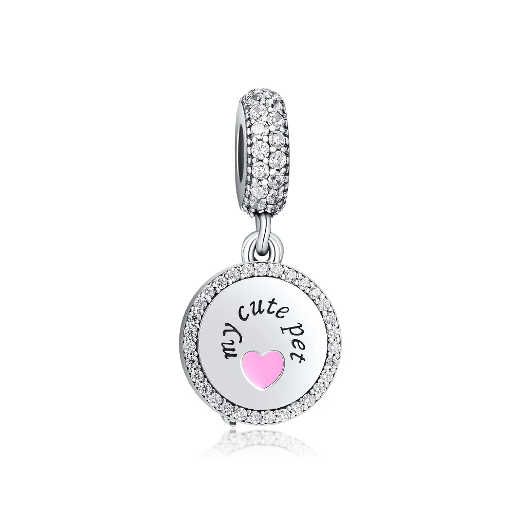 CKK Beads Original 925 Sterling Silver Charms I Love My Dog Bead Fits Pandora Bracelet Women Gift DIY Jewelry kralen pulsera | Украшения и