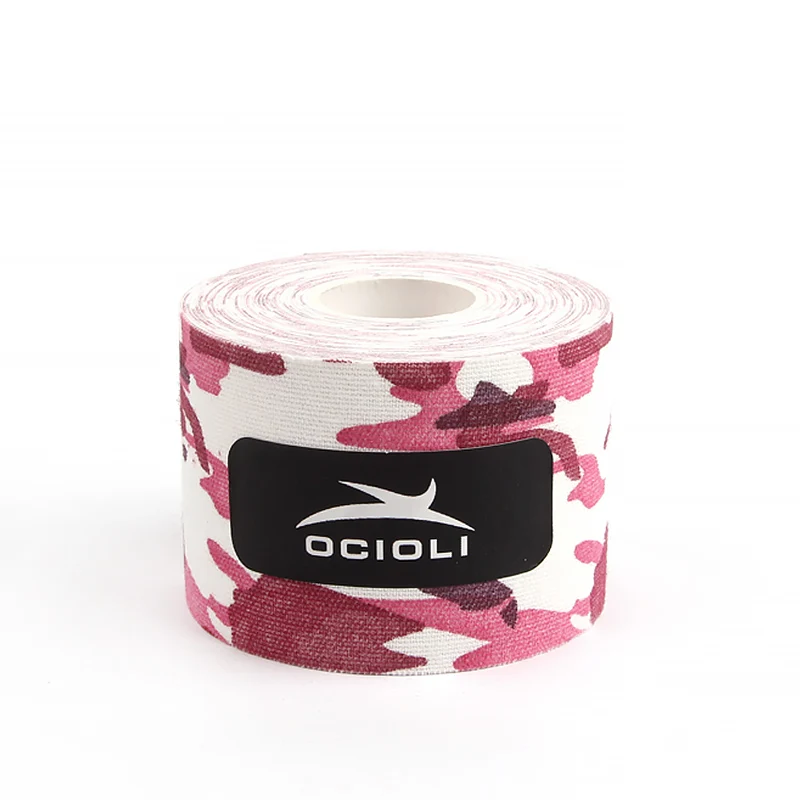 pink camo Спортивная кинезиологическая лента, 1 рулон, спортивная лента, ленточная лента, хорошее качество, футбольный наколенник, мышцы - Цвет: pink camo