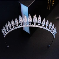 hg11608 new leaves bridal crown tiara hair hoop alloy rhinestone fashion wedding headpiece princess wedding hairpiece for bride