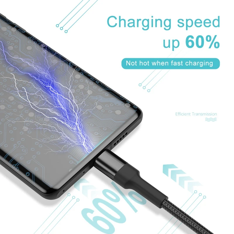 OREY 3A type C кабель для быстрой зарядки для huawei P30 Pro USB C кабель для samsung S10+ быстрая зарядка USB-C кабель type C