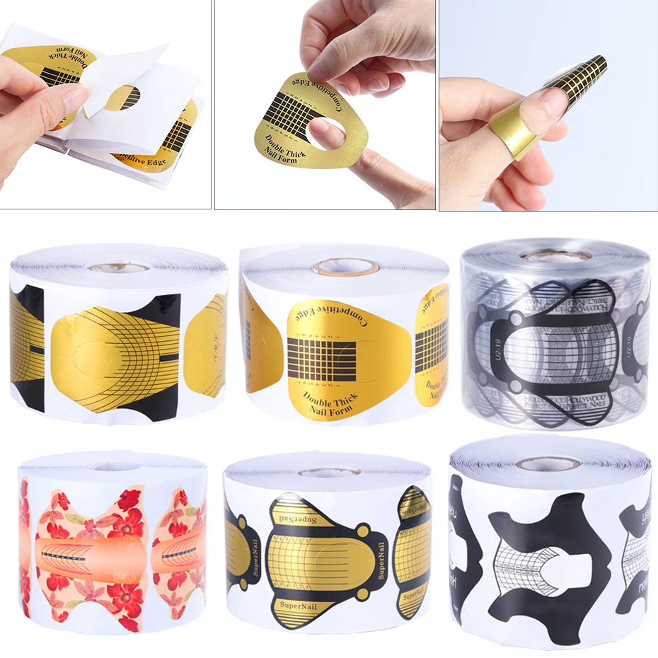 

Формы для наращивания ногтей Акриловые для французского маникюра, 500 шт.