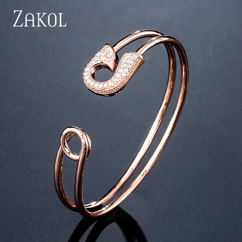 ZAKOL трендовая булавка из кубического циркония индивидуальный креативный