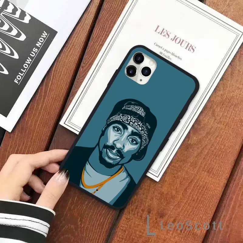 

2Pa ccool star Makaveli Tupac Amaru Shakur Phone Case for iPhone 11 12 pro XS MAX 8 7 6 6S Plus X 5S SE 2020 XR Soft silicone