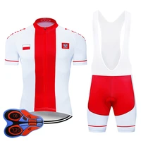2021 team poland cycling clothing 9d set mtb jersey bicycle clothes ropa ciclismo quick dry bike wear mens short maillot culotte