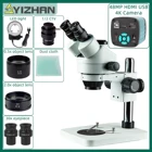 Многофокусный тринокулярный микроскоп YIZHAN, стерео микроскоп с зумом, 48 МП, HDMI, USB, камера 3,5-180x, x, x, Вспомогательный объектив