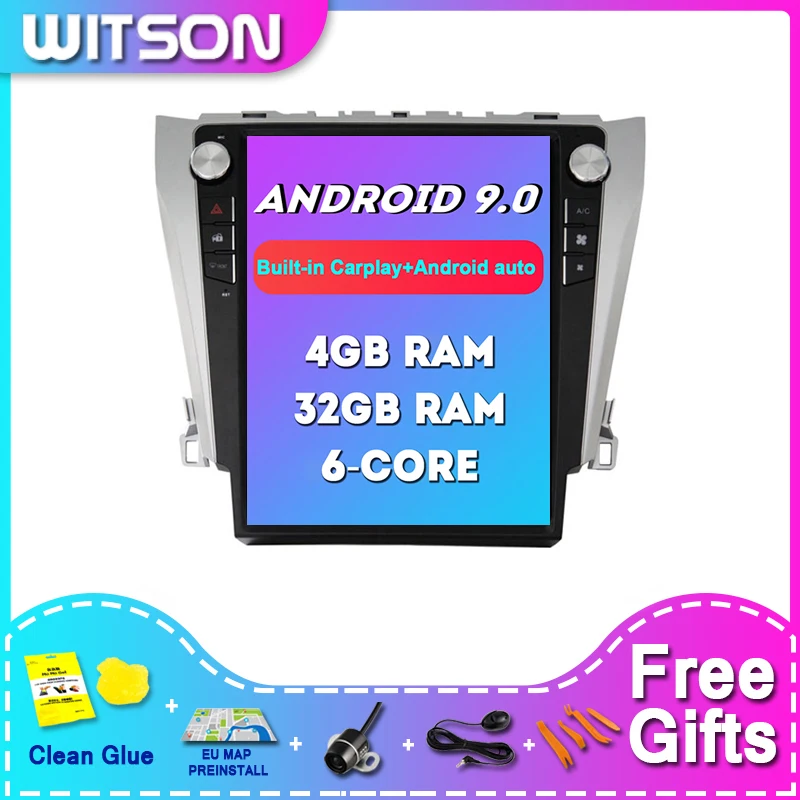 

WITSON Android 9,0 автомобильный DVD-плеер для TOYOTA CAMRY 2012-2015 4G RAM 32ROM Автомобильный Универсальный DVD-плеер